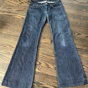 7 For All Mankind Dark Blue Flare Jeans